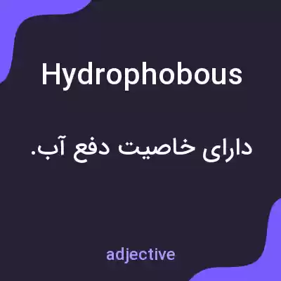 معنی hydrophobous به فارسی معنی hydrophobous به فارسی