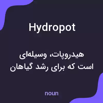 معنی hydropot به فارسی معنی hydropot به فارسی