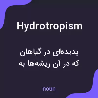 معنی hydrotropism به فارسی معنی hydrotropism به فارسی