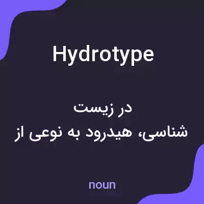 معنی hydrotype به فارسی معنی hydrotype به فارسی