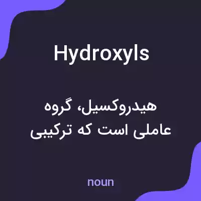 معنی hydroxyls به فارسی معنی hydroxyls به فارسی
