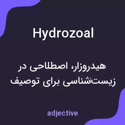 معنی hydrozoal به فارسی معنی hydrozoal به فارسی