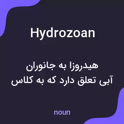 معنی hydrozoan به فارسی