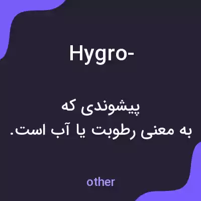 معنی hygro- به فارسی