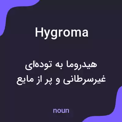 معنی hygroma به فارسی معنی hygroma به فارسی