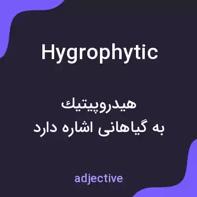 معنی hygrophytic به فارسی معنی hygrophytic به فارسی