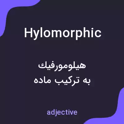 معنی hylomorphic به فارسی معنی hylomorphic به فارسی