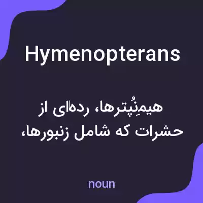 معنی hymenopterans به فارسی معنی hymenopterans به فارسی