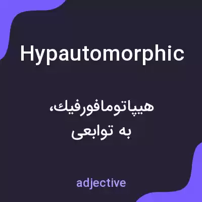 معنی hypautomorphic به فارسی معنی hypautomorphic به فارسی