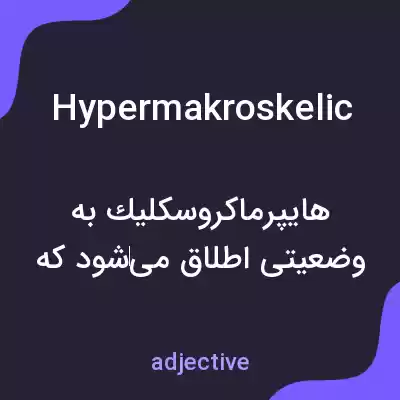 معنی hypermakroskelic به فارسی معنی hypermakroskelic به فارسی