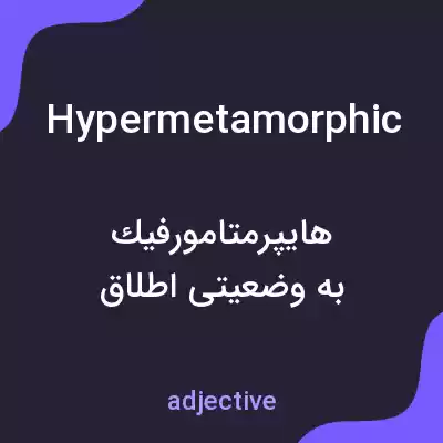 معنی hypermetamorphic به فارسی معنی hypermetamorphic به فارسی