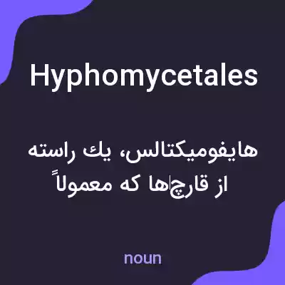 معنی hyphomycetales به فارسی معنی hyphomycetales به فارسی