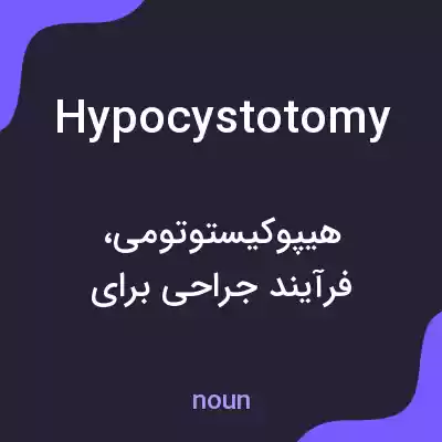 معنی hypocystotomy به فارسی معنی hypocystotomy به فارسی