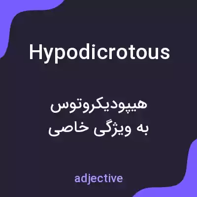 معنی hypodicrotous به فارسی معنی hypodicrotous به فارسی