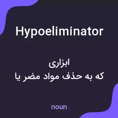 معنی hypoeliminator به فارسی معنی hypoeliminator به فارسی