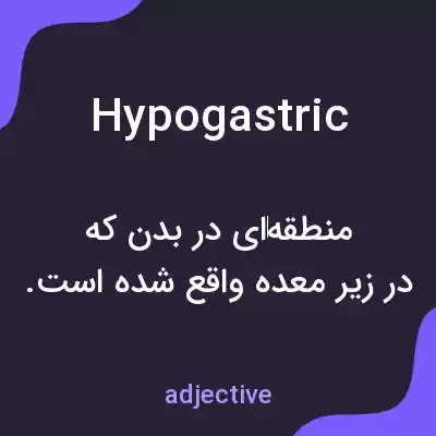 معنی hypogastric به فارسی معنی hypogastric به فارسی