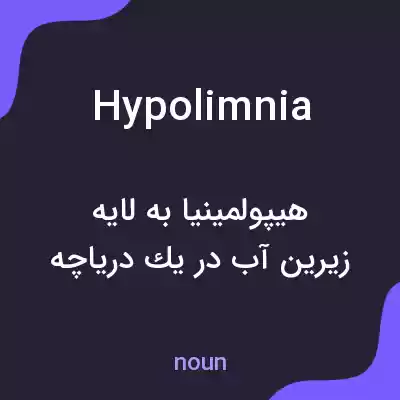 معنی hypolimnia به فارسی معنی hypolimnia به فارسی