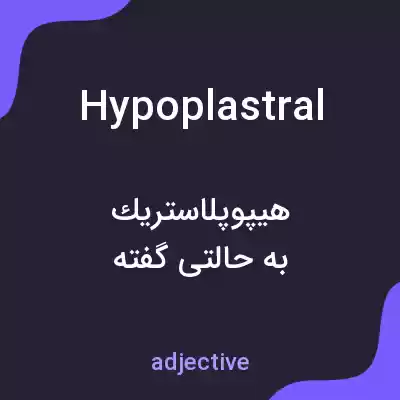 معنی hypoplastral به فارسی معنی hypoplastral به فارسی