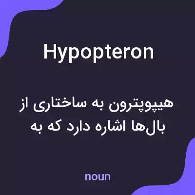 معنی hypopteron به فارسی معنی hypopteron به فارسی