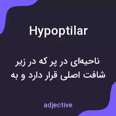 معنی hypoptilar به فارسی معنی hypoptilar به فارسی