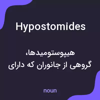 معنی hypostomides به فارسی معنی hypostomides به فارسی