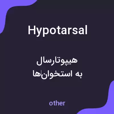 معنی hypotarsal به فارسی معنی hypotarsal به فارسی