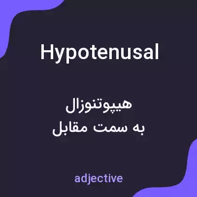 معنی hypotenusal به فارسی معنی hypotenusal به فارسی