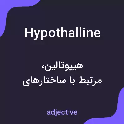 معنی hypothalline به فارسی معنی hypothalline به فارسی