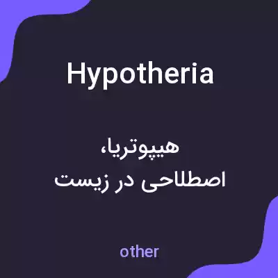 معنی hypotheria به فارسی معنی hypotheria به فارسی
