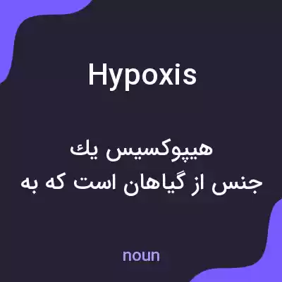 معنی hypoxis به فارسی معنی hypoxis به فارسی