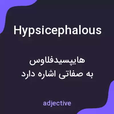معنی hypsicephalous به فارسی