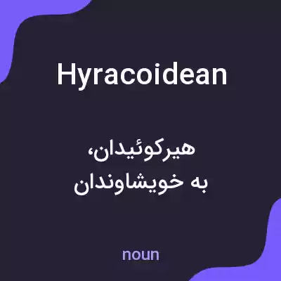 معنی hyracoidean به فارسی معنی hyracoidean به فارسی