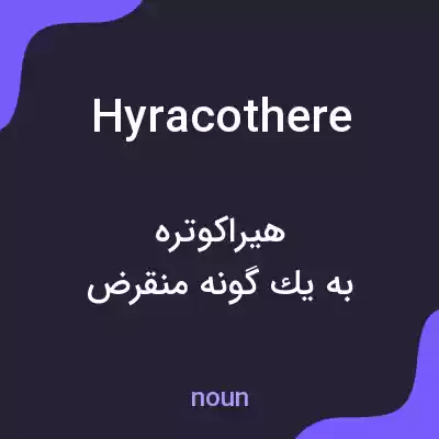 معنی hyracothere به فارسی معنی hyracothere به فارسی