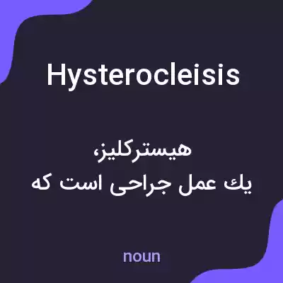 معنی hysterocleisis به فارسی معنی hysterocleisis به فارسی