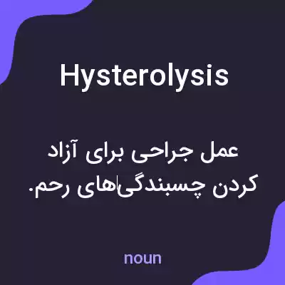 معنی hysterolysis به فارسی معنی hysterolysis به فارسی