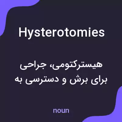 معنی hysterotomies به فارسی معنی hysterotomies به فارسی