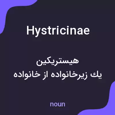 معنی hystricinae به فارسی معنی hystricinae به فارسی