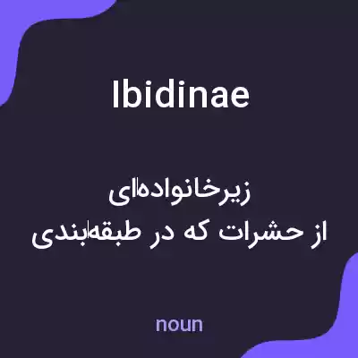 معنی ibidinae به فارسی معنی ibidinae به فارسی