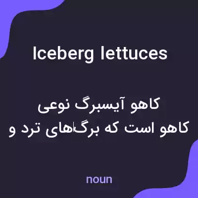 معنی iceberg lettuces به فارسی معنی iceberg lettuces به فارسی