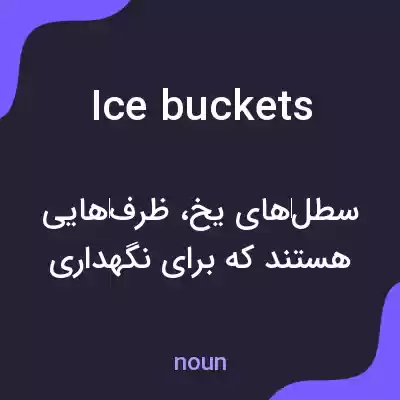 معنی ice buckets به فارسی