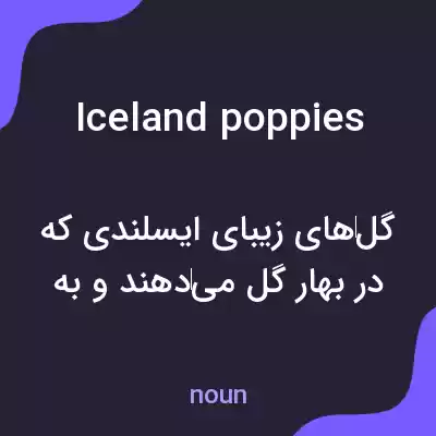 معنی iceland poppies به فارسی معنی iceland poppies به فارسی