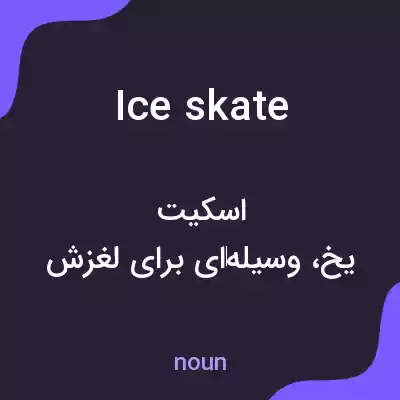 معنی ice skate به فارسی معنی ice skate به فارسی