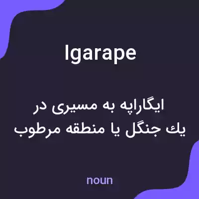 معنی igarape به فارسی معنی igarape به فارسی