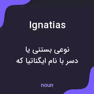 معنی ignatias به فارسی معنی ignatias به فارسی