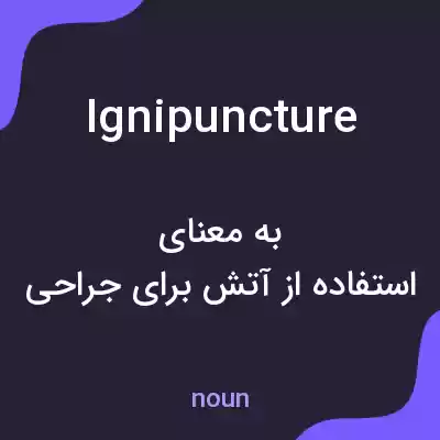 معنی ignipuncture به فارسی معنی ignipuncture به فارسی