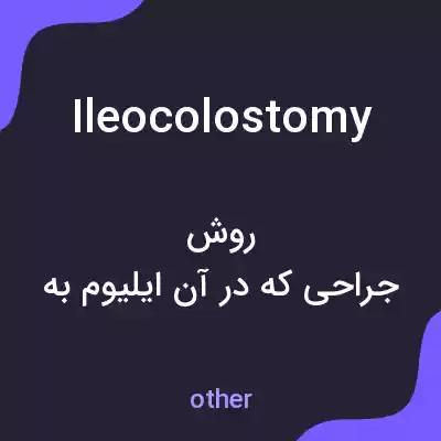 معنی ileocolostomy به فارسی
