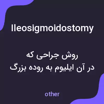 معنی ileosigmoidostomy به فارسی معنی ileosigmoidostomy به فارسی