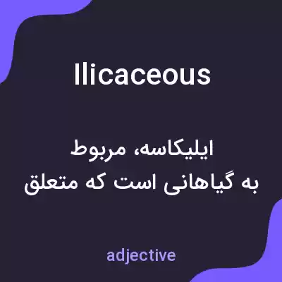 معنی ilicaceous به فارسی معنی ilicaceous به فارسی