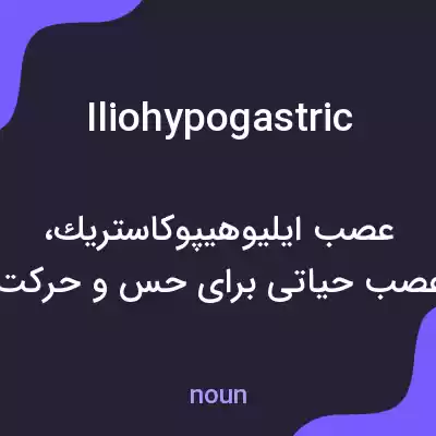 معنی iliohypogastric به فارسی معنی iliohypogastric به فارسی
