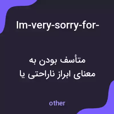 معنی im-very-sorry-for-sending-the-wrong-message به فارسی
